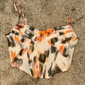 Colorful Abstract Corset Top